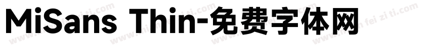MiSans Thin字体转换